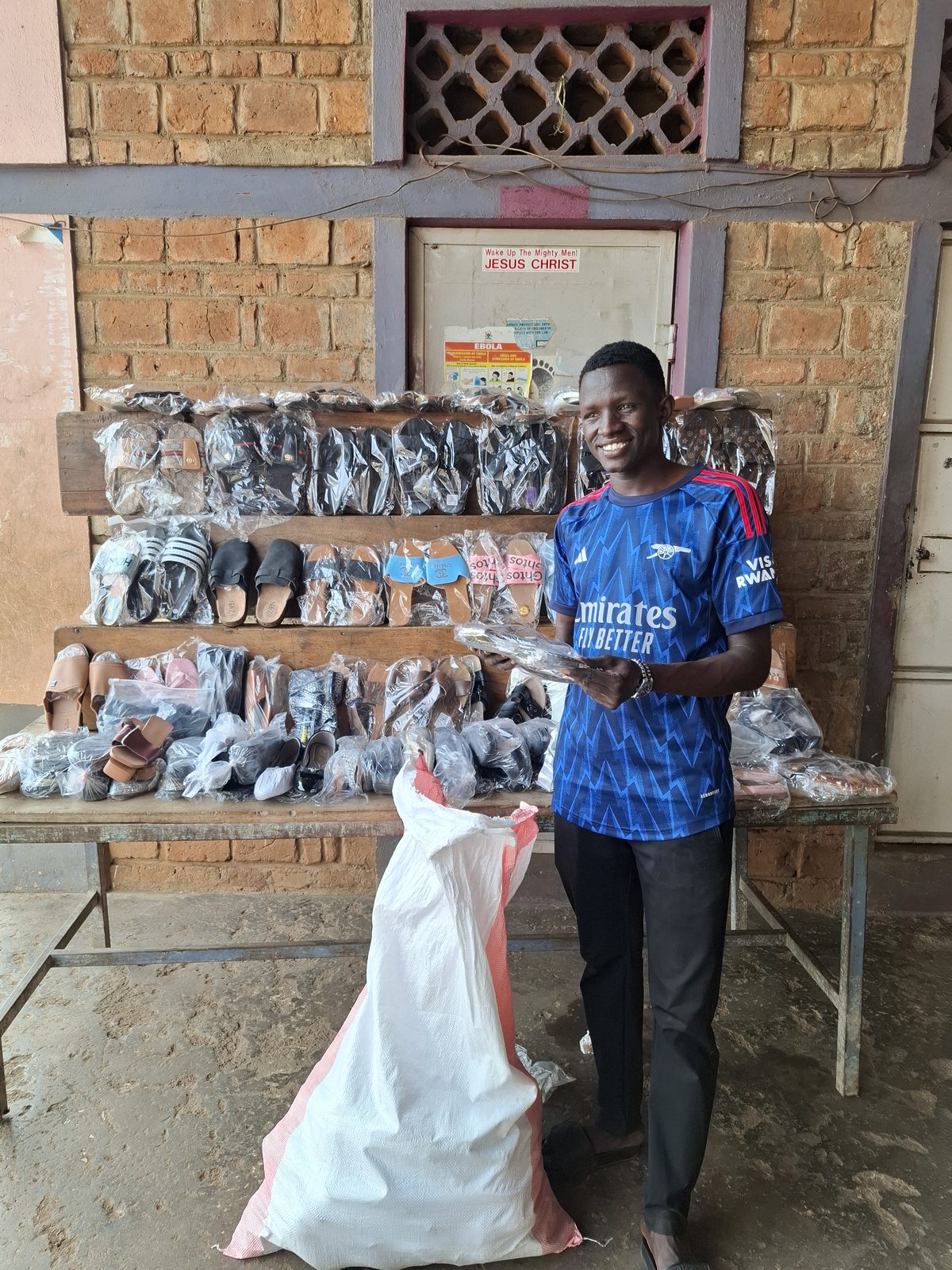 A young person running a small business