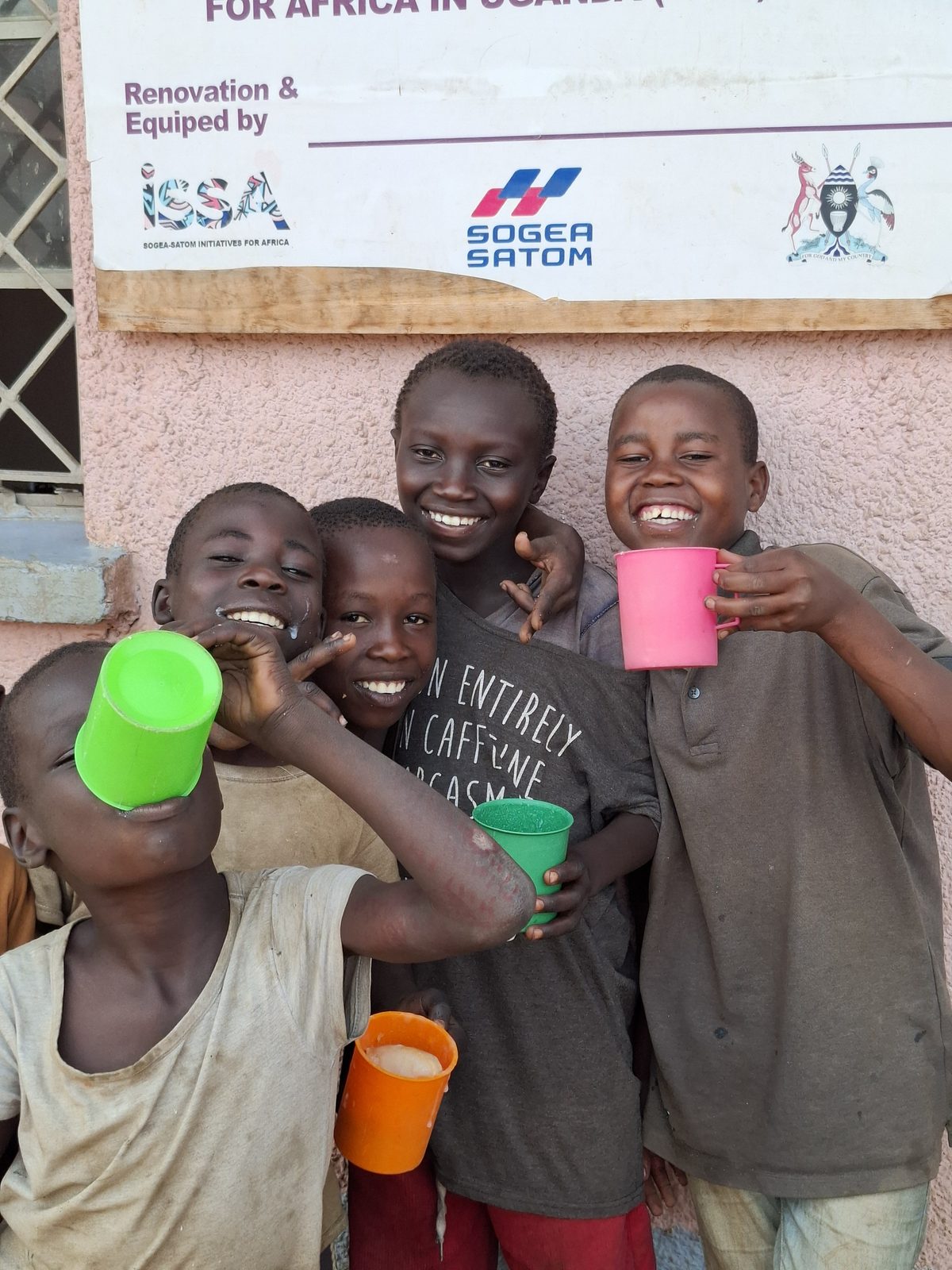 CRO staff with children